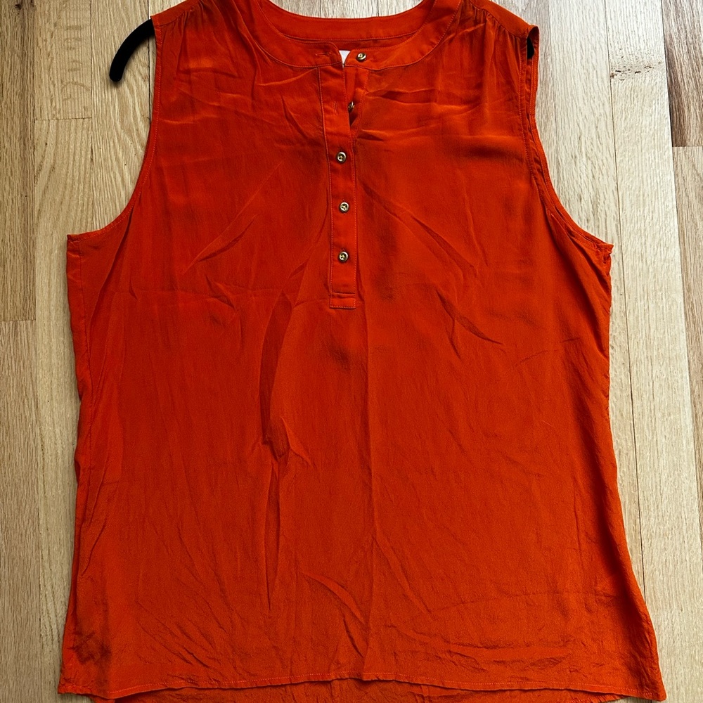Banana Republic orange sleeveless shirt